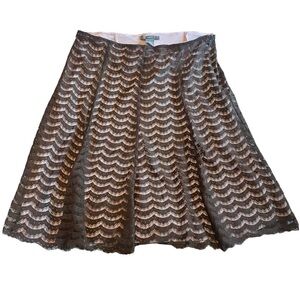 Apt 9 Y2K Fairy Brown Lace Pink Underlay Office A Line Skirt. Size: 16
